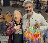 Rajamouli receives origami cranes from a Japanese fan