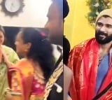 Vijay Deverakonda attends the wedding reception with his body guard