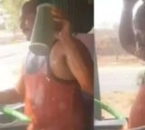 Truck driver innovative solution to beat the heat impresses internet