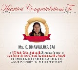 Nara Bhuvaneswari appreciates Bavaajna Sai as she got 3rd rank in 10th class
