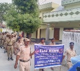Flag March conducted by police in Khammam