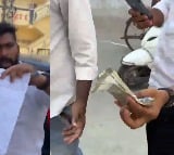 Suuspected to be BRS party workers caught by locals allegedly distributing cash