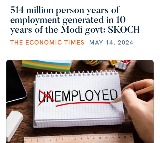 SKOCH report on employement in PM Modi ten year