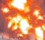 Missiles strike oil facilty in Russian-held Ukrainian town