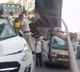 Several injured after 700 m long drain pipe falls on vehicles in Haryanas Karnal