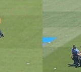 The fan breached the field and hugged Rohit Sharma was taken down by the USA police