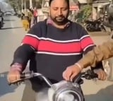 Stopped for challan  man leaves traffic cop baffled with his motorbike bicycle hybrid
