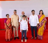PM Modi photographed with Chandrababu family members