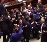 Brawl in Italian Parliament ahead of G7 Summit lawmakers exchange blows