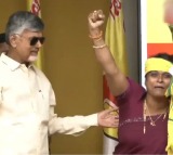 Chandrababu wore sun glasses given by a party worker