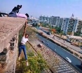 Girl dangles mid-air for reel, Pune Police nab 2 for daredevil stunt