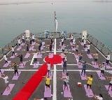 Indian Navy conducts Yoga sessions on warships, foreign ports