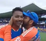 Rohit Sharma Kisses Hardik Pandya