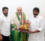 Photos: Meeting of CM Revanth Reddy and Dy CM Bhatti Vikramarka with Home Minister Amit Shah in Delhi Today