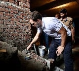 Rahul Gandhi meets labourers in Delhi Congress calls them backbone of economy