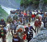 Amarnath Yatra temporarily suspended on both routes to the cave shrine on Saturday due to heavy rainfall