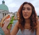 Seagulls attack woman eating sandwich while live streaming