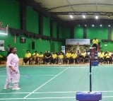 President Murmu And Saina Nehwal Face Off On Badminton Court