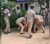Man Sets Mother On Fire Inside UP Police Station Films Her