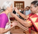 President Murmu’s customary ‘dahi-cheeni for FM Nirmala Sitharaman