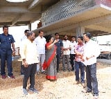 Nara Bhuvaneswari visits their own house construction at Shivapuram in Kuppam constituency 