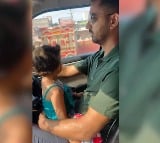 Man Drives Car With Daughter On His Lap Video Sparks Concern