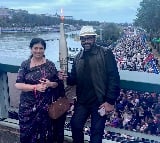 Chiranjeevi holds Olympic tarch in Paris