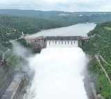 River Krishna Flows To Srisailam Project