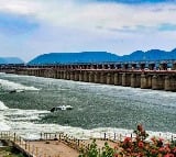 Heavy ongoing flood flow in Krishna river