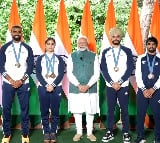 PM Modi meets India's Paris Olympic contingent at his residence