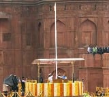 PM Narendra Modi Unveils National Flag at Red Fort Delhi