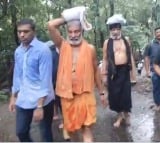 Peddireddy at sabarimala along with son and brother