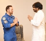 Russian astronaut Sergei Koraskov met AP Deputy CM Pawan Kalyan