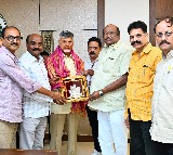 Tollywood bigwigs met AP CM Chandrababu and invites him to Balakrishna Golden Jubilee celebrations