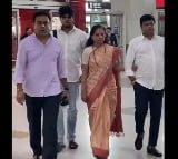 Kavitha arrives Hyderabad from Delhi