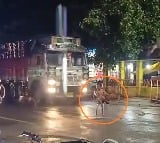 Man Sits On Chair In Middle Of UP Road Gets Hit By Truck