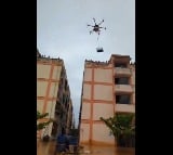 AP Govt supplies food by drones in Vijayawada flood hit areas