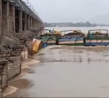 Kannayya Naidu visits Prakasam Barrage along with minister Nimmala Ramanaidu