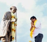 Gudivada MLA Venigandla Ramu visits Gandhi memorial in Dallas