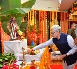 Governor Sri Jishnu Dev Varma performed special puja as part of Shri Ganesh
Chaturthi celebrations at Raj Bhavan