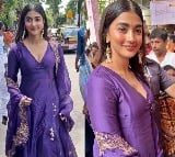 Pooja Hegde seeks blessings at GSB Ganpati with her family