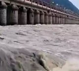 Again Huge Flood Water to Prakasam Barrage