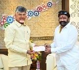 Tollywood heroes handed over donations to AP CM Chandrababu