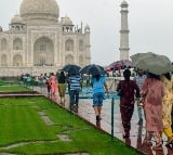 Water leakage has been reported at the Taj Mahal after incessant rain for two days in Agra