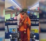 Madhavi Latha recites Bhajans while traveling in Vande Bharat train from Secunderabad to Tirupati