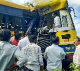 One killed 20 injured in collision between two college buses in Telangana