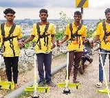 Nara Lokesh gives salaries from his own fund to clean and green workers in Mangalagiri