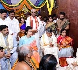 Minister Nara Lokesh offer prayers at Bejawada Durgamma