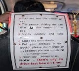 Cab Driver 6 Rules For Passengers Spark Debate Online