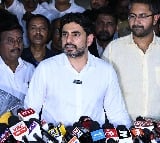 Nara Lokesh talks to media after court trial in Vizag